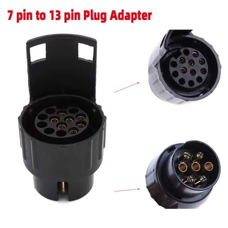 7 pin to 13 pin Towing Socket Converter Adapter 12V Trailer