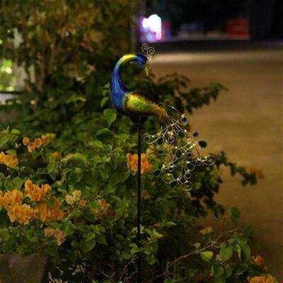 Solar Lawn Lights Landscaping Lamps Decors Metal Garden