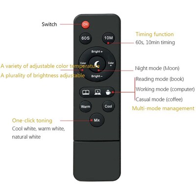 Minimalist Nordic Black LED Standing Floor Lamp with Remote