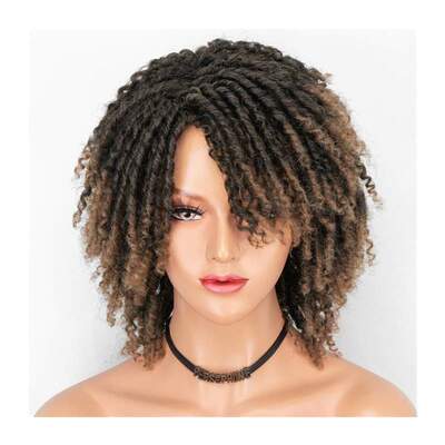 Ombre Dreadlock Wig Synthetic Braiding Wig Africa Braided Wi