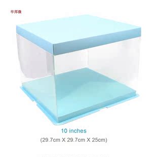Clear Gift Cupcake Box Transparent Square Cake Box Wedding P