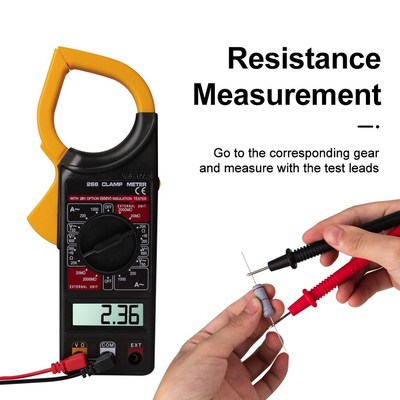 Digital Current Clamp Meter Buzzer Data Hold Non-contact Mul