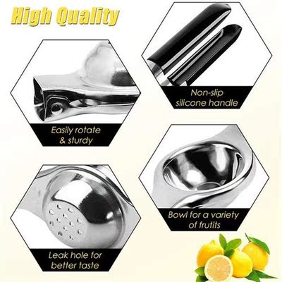 Lemon Squeezer - New Stainless Steel Manual Lemon Juicer, Le