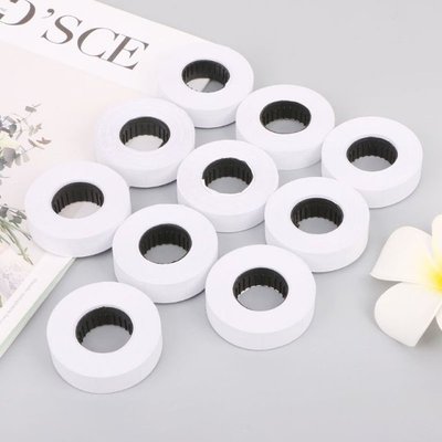 10 Rolls Price Label Paper Refill Tag Mark Sticker Double Ro