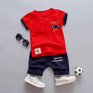 Summer Children Boy Clothes Set Ctoon Printed Short Sleeve