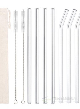 Reusable Glass Straws Smoothie Drinking Straw for Milkshakes