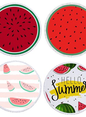 Blanket Carpet Shower-Towel Circle-Mat Watermelon Bath Servi
