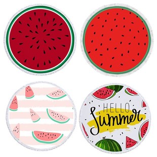 Blanket Carpet Shower-Towel Circle-Mat Watermelon Bath Servi