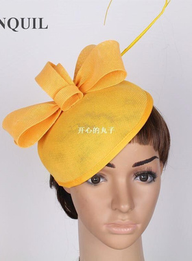 Imitation sinamay 15colors Chic Fascinator Hat Fancy ostrich