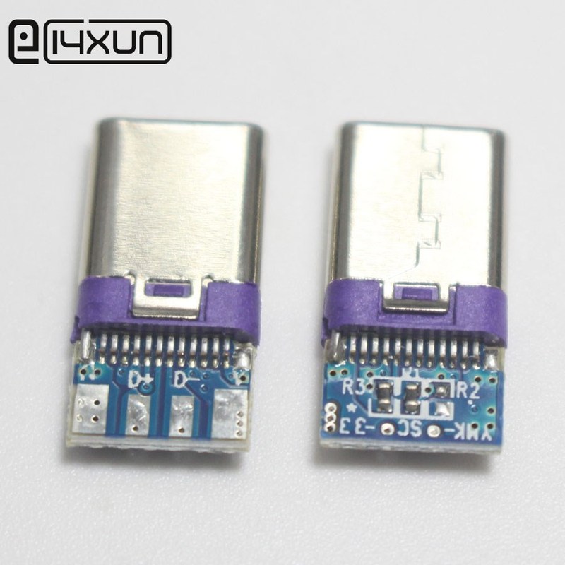 5pcs DIY OTG USB-3.1 4Pin 5A Welding Male Plug USB 3.1 Type