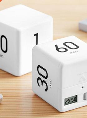 White Color Cube Kitchen Timer Cubic Timer Minutes For Time