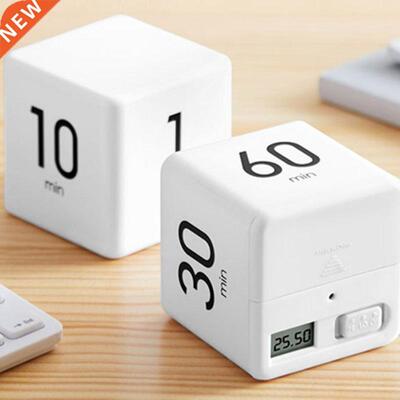 White Color Cube Kitchen Timer Cubic Timer Minutes For Time