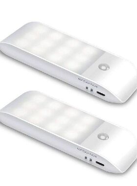 2 pack Motion Sensor Light, Cupboard Night Light, USB