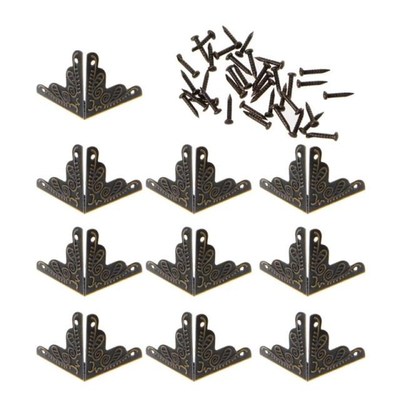 10Pcs 25mm Antique Bronze Furniture Protector Corner Decorat