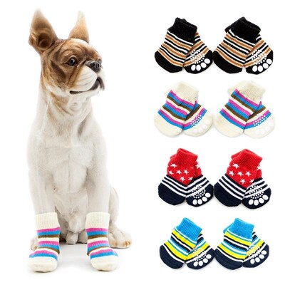 Pet Cute Non-skid Knitted Cotton Socks For Small And Medium