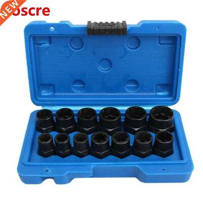 13Pcs Nut Bolt Extractor Socket Set Damaged Rusted Bolt Remo