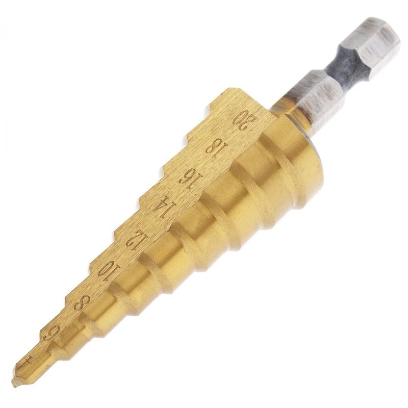 1pc Step Drill Bits Pagoda Drill Bit Coated Step Drill Hexag