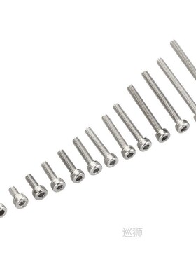 120/180/280Pcs Head Screw Hexagon Socket Head Cap Screws A2-