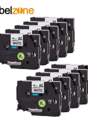 10Pcs 18mm tze241 black on white label tape Compatible Brot