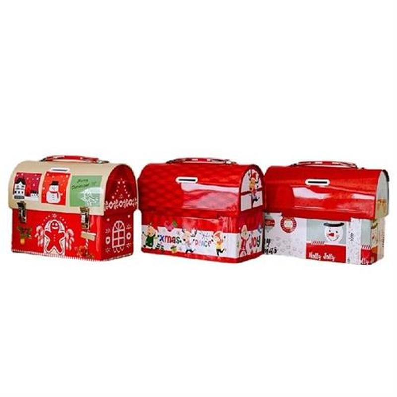 94PF Christmas Iron Box, Santa Claus Snowman Elk, Portable