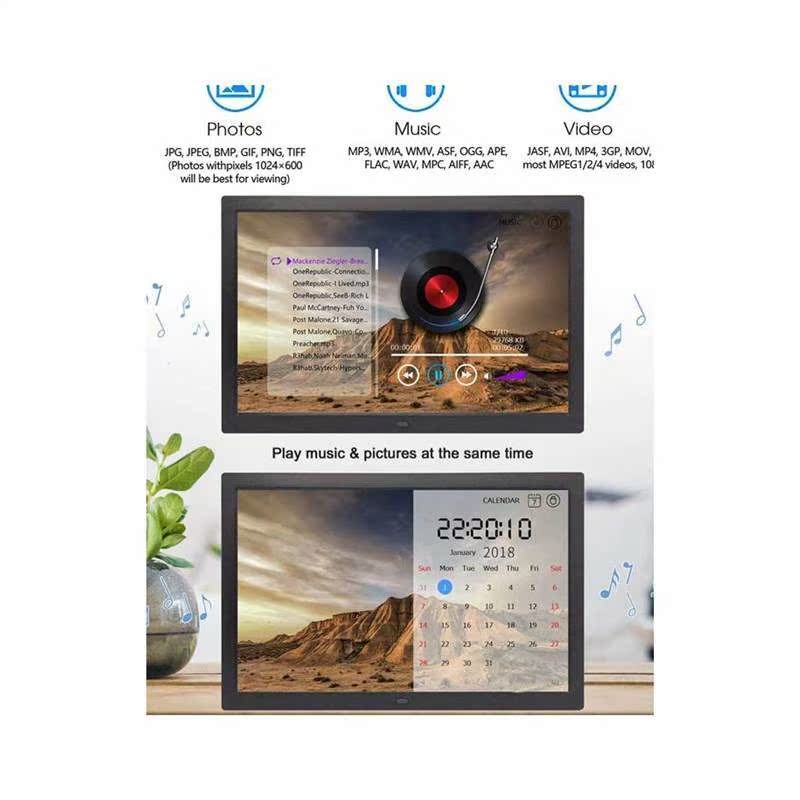 Digital Picture Frame, 12 Inch Digital Photo Frame with Wire