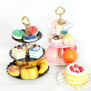 3 Tier Cake Stand Afternoon Tea Wedding Plates Plastic Bakew