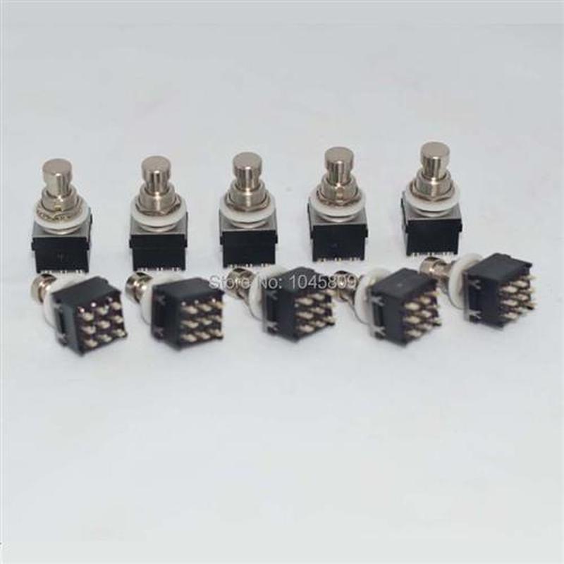 10 x 3PDT 9PIN Foot Switch For  Guitar Effects Pedal Kit