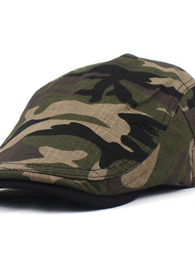 2020 spring Cotton Camouflage Newsboy Caps Men Flat Peaked C