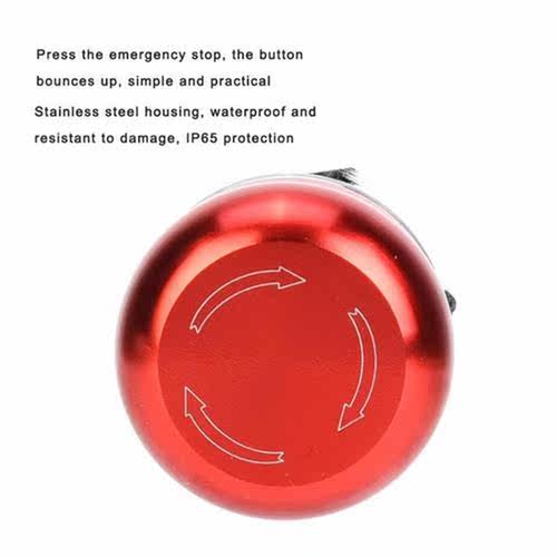 40 Pcs 19mm Metal Emergency Push Button switch Waterproof 1