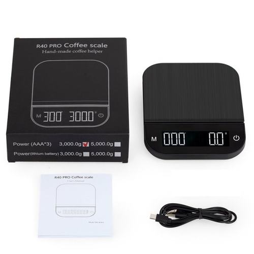 Smart Coffee Scale with Timer Kitchen Scales USB Charging Ha