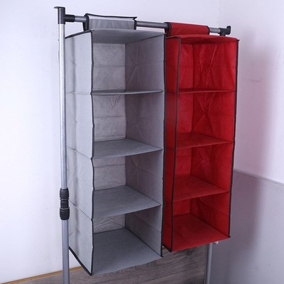 4 Shelving Hanging Closet Organizer Hanging Pocket Drawer Cl