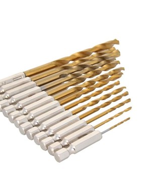 1set/2sets 13pcs/set Gold Hex Handle Twist Drill Set 1.5~6.5