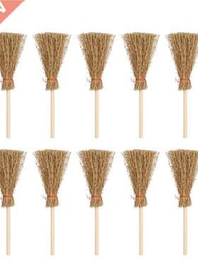 1Pcs Mini Broom Red Rope Straw Brooms Hanging Decorations