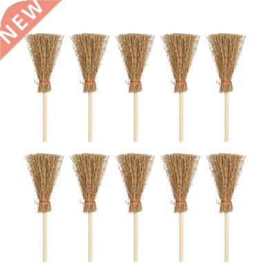 1Pcs Mini Broom Red Rope Straw Brooms Hanging Decorations