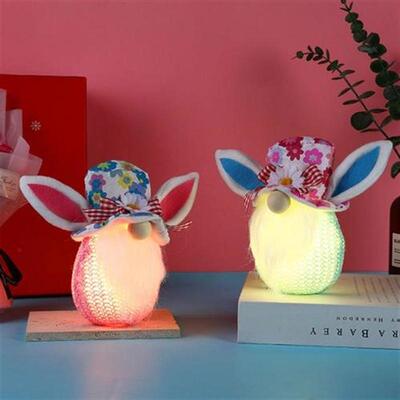 Easter Bunny Gnome Plush Elf Decorations Handmade Scandinavi