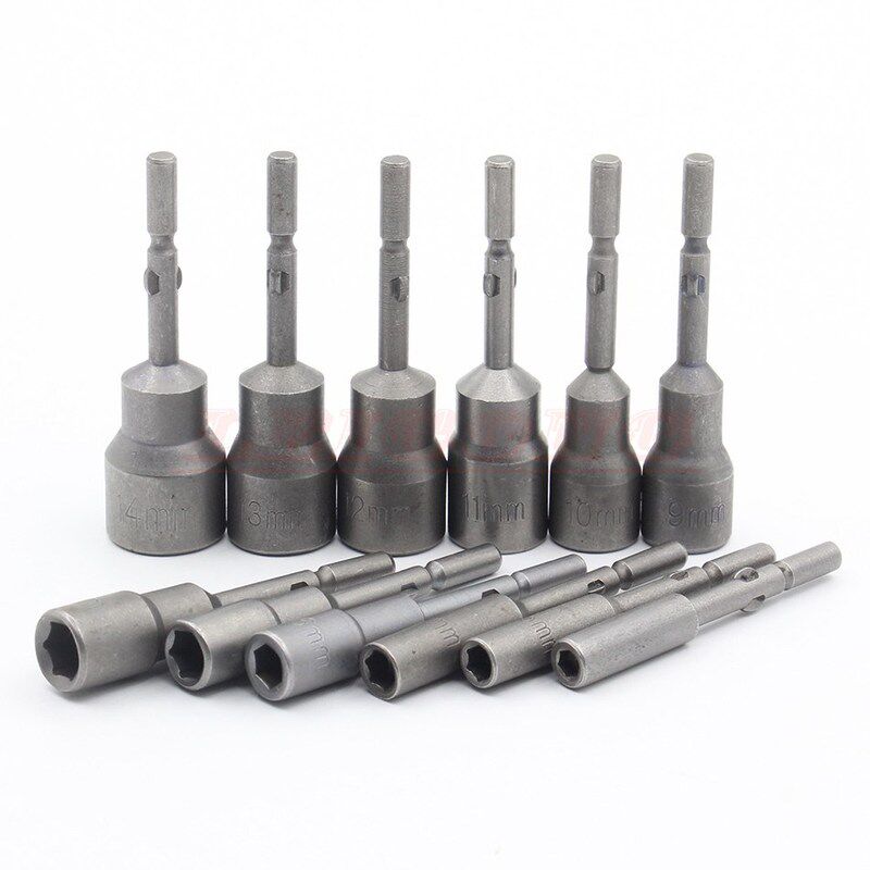 12pcs 801 set Round Shank Power Nut Driver Setter Magnetic H