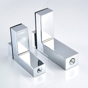 2pcs Adjustable Glass Clamp Solid Metal Wood/Glass Shelf Bra