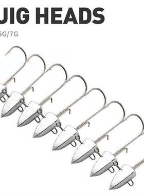 8pcs Dart Jighead Fishhooks 5g 7g Worm Metal Fishing Lure