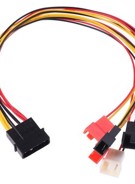 4Pin Molex to 3Pin Fan Power Cable Adapter Connector 12V 7V
