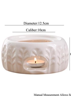 2019 New White Ceramic Candle Holder Glass Lemon Flower Teap