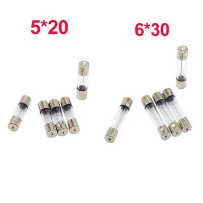10pcs/lot One Sell 5*20mm 6*30mm Fast Blow Glass Tube Fuses
