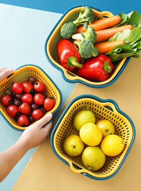 Double plastic drop square basket basket of boreal Europe