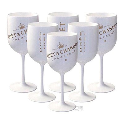 6pcs Acrylic Unbreakable Champagnes Wine Glasses Plastic Win