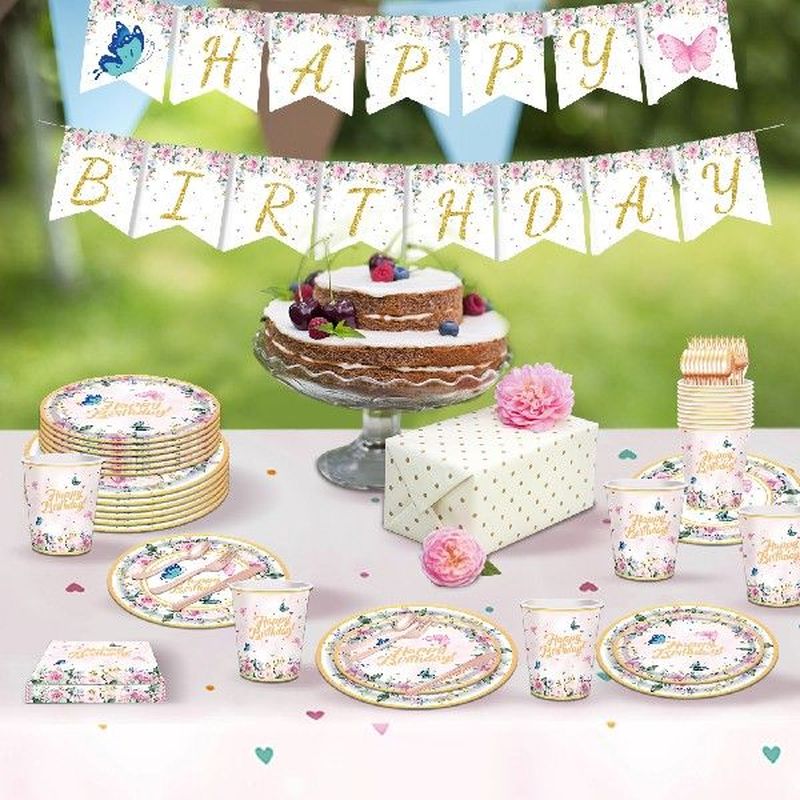 Party Supplies Tableware Set Tableware Set Paper Plates Kit