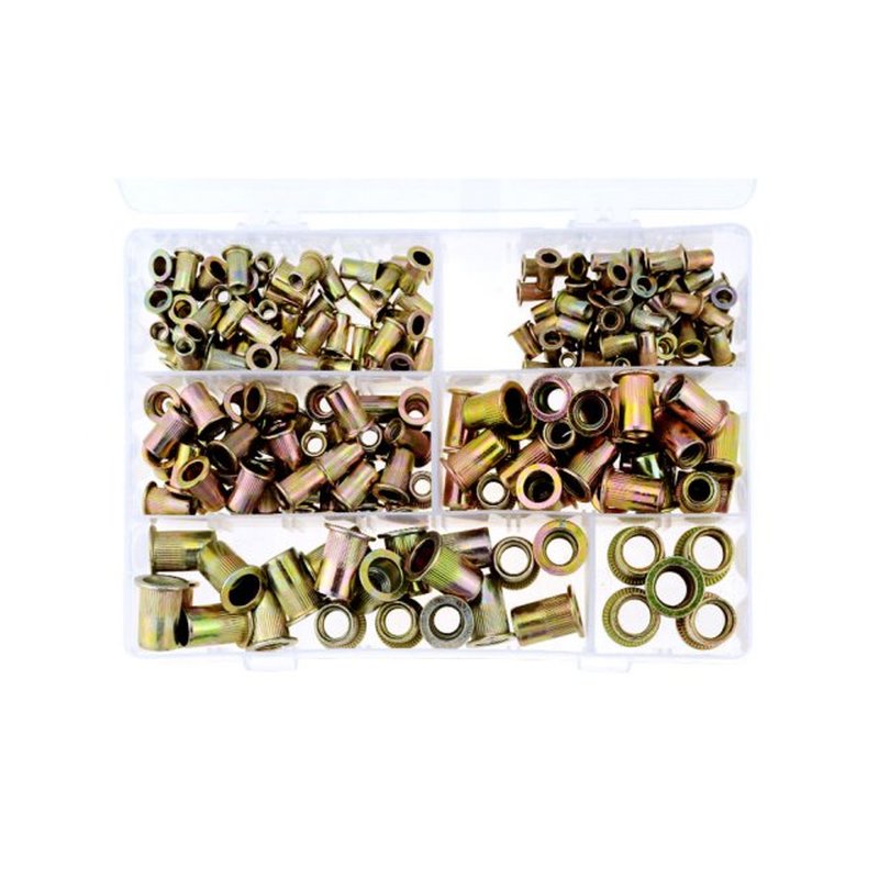 210pcs/lot Box Carbon Steel Rivet Nuts Carbon Steel M3 M4 M5
