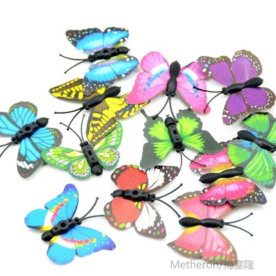 Cheap 12PCS / 4CM Artificial Handmade Plastic Insect Butterf