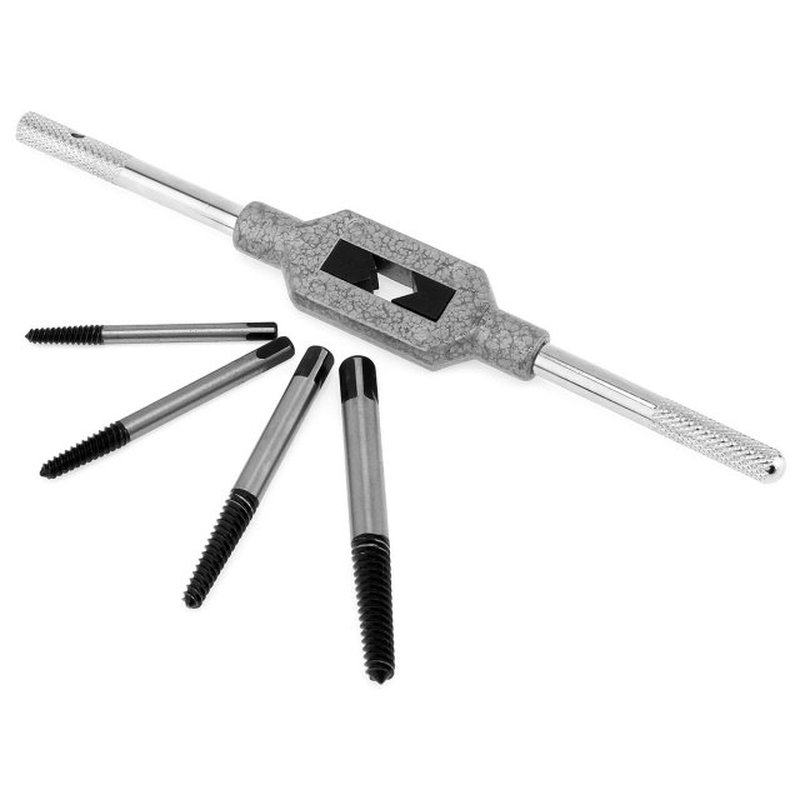5pcs/lot Cr-Mo Screw Extractor Broken Bolt Remover Drill Gui
