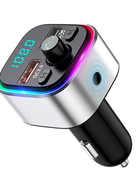 Bluetooth Wireless Car Charger kit Handfree LED FM Transmitt