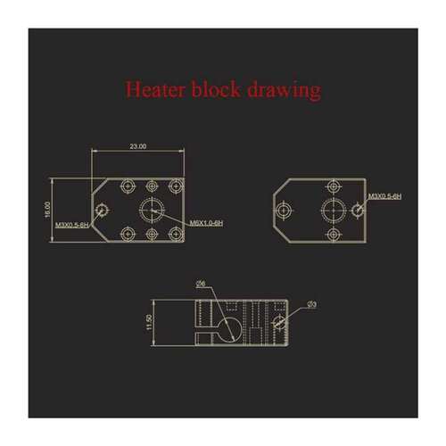 For Phaetus Series Dragon Hotend Heating Block Copper Plated