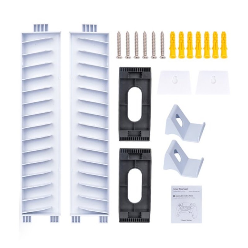 14-slot Game Disc Storage Tower Holder Controller Stand Hook